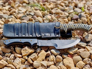 Couteau Tracker Damas Fait Main à Lame Fixe, Couteau Utilitaire de Camping en Plein Air, Manche en Micarta, Vente en Gros OEM/ODM, Chasse, Garantie 3 Ans - Product Image 3