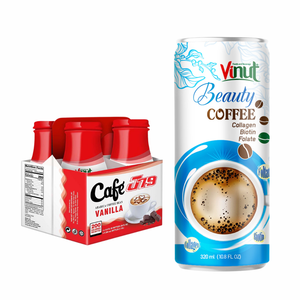 Boisson au café Arabica Robusta au collagène en canette aluminium 320ml VINUT Sans gluten Sans produits laitiers Sans OGM OEM ODM Marque privée Vente en gros - Product Image 1