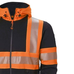 เสื้อฮู้ดซิปนิรภัยสำหรับผู้ชาย ราคาขายส่ง มาตรฐาน ANSI Class 2 ไฟ LED กันน้ำ โลโก้ทันสมัย ขายดี ทนทาน ไม่ยับง่าย - Product Image 6