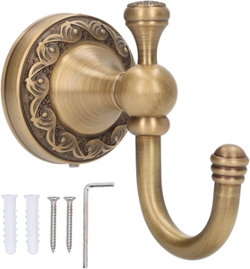 <b>Wall</b> Mounted Brass <b>Hooks</b> Best Selling Bedroom Kitchen Entryway Coat Bag Towel <b>Key</b> <b>Hook</b> Hot Sale - Product Image 4