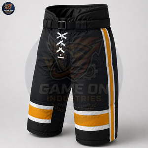 Newest Trendy Team Wear Premium Quality Best Supplier OEM ODM Service Custom Black Gold Ice Hockey Jersey and Pants Sets - Product Image 5