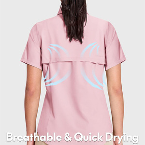 Camisetas de Pesca de Último Diseño, Talla Personalizada e Impresión de Logotipo, Camisetas de Pesca Modernas y Elegantes para Mujer - Product Image 2