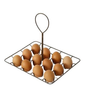 Classic Metal Chicken Egg Holder Stand Farmhouse Style Wire <b>Storage</b> For <b>Kitchen</b> Decorative Hen Shaped Egg <b>Rack</b> & Organizer - Product Image 4