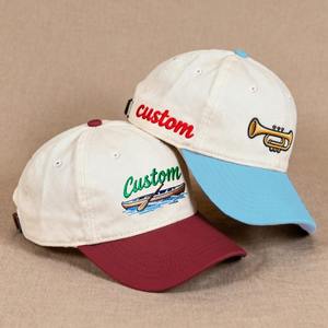 Vietnam Manufacturer Custom Logo Baseball <b>Hats</b> 6 Panel Cotton Two Tone Colors <b>Hats</b> Adjustable Embroidery High Quality Unisex - Product Image 4