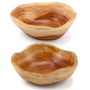 Pine <b>Wood</b> <b>Rustic</b> Rectangle Serving Bowls | Handcrafted Farmhouse Style Tabletop Use Wholesale - Product Image 2