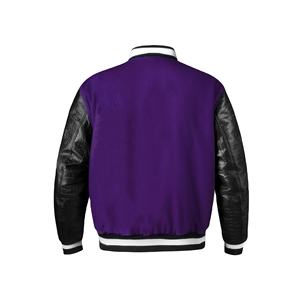 Veste universitaire en laine pour homme avec logo personnalisé, coupe-vent, nouveau design avec manches en cuir, vêtements d'extérieur, respirante, taille standard - Product Image 5