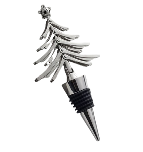 Bouchon de bouteille artisanal en métal, le plus vendu, pour champagne, finition argentée, arbre de Noël, bière, bar, vin - Product Image 3