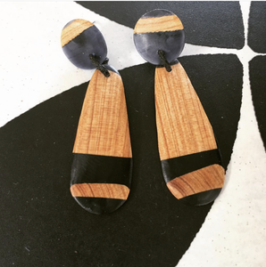 Classic Look Women Drop Earrings Wooden & <b>Resin</b> Textured Unique Design for Wedding Party Event Gifts For Woman Fashion Jewelry - Product Image 3