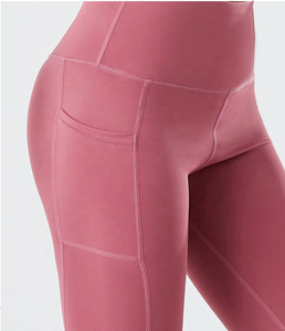 Custom Women High Waist <b>Gym</b> Pants With Phone Pocket Fitness Yoga Wear Sweat Pants Yoga <b>Leggings</b> for Women Tiktok Yoga Pants - Product Image 5