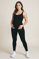 Ensemble de yoga 2 pièces pour femme enceinte : Legging élastique et brassière de sport, couleur unie, idéal pour l'été, vêtements de grossesse personnalisés pour activités sportives