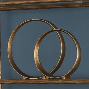 Sculpture abstraite tendance en laiton et aluminium, décoration artistique en métal, statue décorative, figurine d'art métallique pour hôtel, décoration de table à domicile - Product Image 2