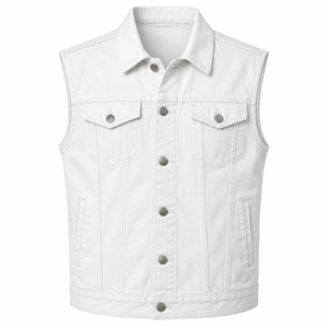 Chaleco de Mezclilla para Hombre, 100% Algodón, Relleno de Plumón, Estilo Casual para Invierno, Diseño Único Personalizable al por Mayor - Product Image 4