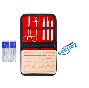 Kit de suture d'entraînement en acier inoxydable de haute qualité avec coussinet en silicone, fabricant et exportateur d'instruments chirurgicaux - Product Image 5