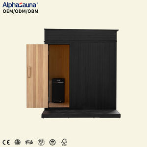 Sauna Esterna a Cubo in Legno per 6 Persone, Sauna da Giardino Quadrata in Legno di Cedro Rosso Canadese - Product Image 5