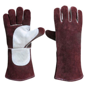Pink Black Leather Safety <b>Gloves</b> with <b>Touchscreen</b> Needle Detection Wrist Length Unlined Eco-Friendly for Winter Daily Casual Use - Product Image 2