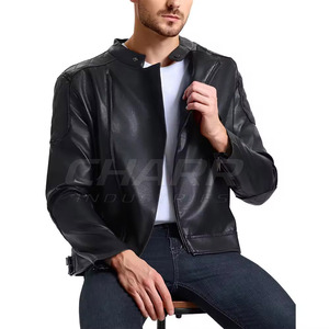 Diseño clásico con material duradero y acabado de primera calidad para uso casual, chaqueta de cuero para hombre para invierno. - Product Image 6