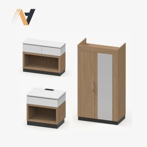 Juego de Muebles de Dormitorio Modernos de Madera Maciza Personalizados, Fábrica de Vietnam, Estilo Interior de Lujo, Diseño Modular de Almacenamiento para Cama Twin XL - Product Image 2