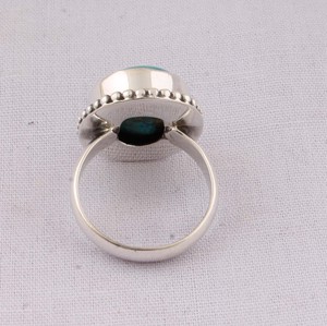 Shree Jaipur <b>Silver</b> Handcrafted 925 Sterling <b>Silver</b> Amethyst Classic Bezel Setting Oval Gemstone Beaded Border <b>Statement</b> <b>Ring</b> - Product Image 4