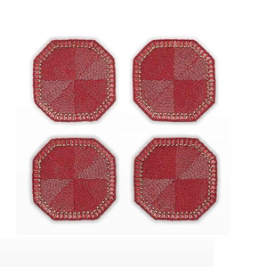 Modern Premium Fabric <b>Beaded</b> Coffee Mug <b>Coasters</b> Non-Slip Base for Special Occasions Decor Gift Idea - Product Image 1