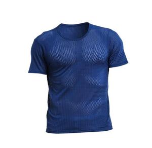 เสื้อยืดคอกลมแขนสั้นทรงปกติสำหรับผู้ชาย ผ้าถัก ระบายอากาศได้ดี พิมพ์ลายด้านหน้า ซับเหงื่อ แห้งไว สปอร์ต สีดำ ผ้ายืดสแปนเด็กซ์ - Product Image 2