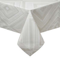 Nappe carrée élégante en lin/coton jacquard géométrique lavable de Mode Living pour la salle à manger et les réceptions