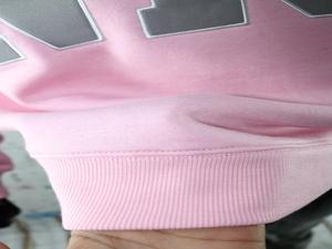 Sweat-shirt à capuche NICU PINK 100% coton, broderie appliquée, velours, coupe ample, hiver, uni, teint, CLUSH SPORTS - Product Image 5