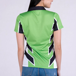 เสื้อโปโลสตรีทแวร์ลำลองสำหรับเล่นกอล์ฟ ลายพิมพ์ซับลิเมชั่น สำหรับผู้หญิง ดีไซน์ฤดูร้อน แขนสั้น แห้งเร็ว เสื้อโปโลซับลิเมชั่นสำหรับสุภาพสตรี - Product Image 2