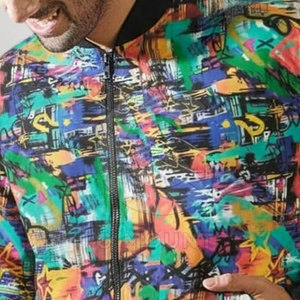 Chaqueta Ligera Estampada, Ropa de Calle Moderna, con Cierre, Resistente al Viento, para Actividades Casuales al Aire Libre - Product Image 5