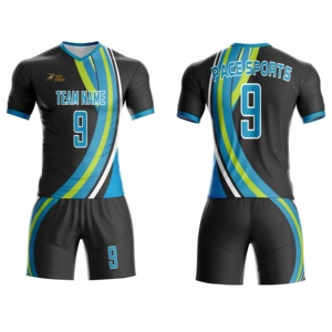 Uniformes de Fútbol Personalizados al por Mayor, Económicos, Sublimados, para Adultos, 100% Poliéster, Transpirables, Ligeros, de Manga Corta, Unisex - Product Image 2