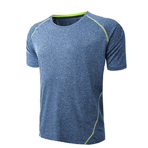 T-shirt à manches courtes pour homme, col rond, jersey rayé, impression numérique, logo personnalisé, tricoté, coupe décontractée, bleu, blanc, marine - Product Image 4