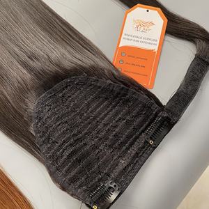ผมมนุษย์100% เวียดนามผมหางม้าสีดำธรรมชาติ100-150กรัม/ชิ้นความยาว8 "-36" - Product Image 3