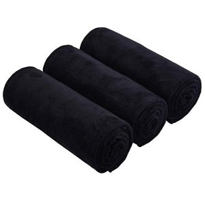Toalla Deportiva de Algodón Negra de Color Sólido con Logotipo Personalizado al por Mayor, Transpirable, de Secado Rápido, para Gimnasio, Fitness, Viajes, Levantamiento de Pesas - Product Image 4