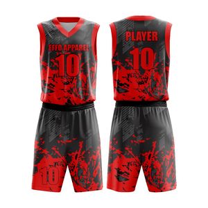Maillots de basket-ball réversibles grande taille en gros, respirants, sublimés, uniformes de sport - Product Image 2