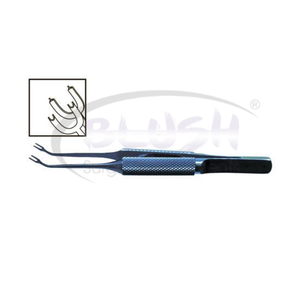 Pinzas de Fijación Corneal Anguladas de Titanio, Instrumento Oftálmico para Cirugía Corneal, Herramienta de Fijación de Blush Surgical - Product Image 2