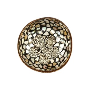 Mother of pearl coconut bowl flower <b>mosaic</b> luxury style eco bowl for home kitchen serving and table decoration craft bowl - Product Image 1