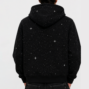 ป้ายห้อยเสื้อฮู้ดดี้แบบกำหนดเอง เสื้อฮู้ดดี้ผ้าฝ้ายฟลีซทรงบ็อกซี่ สำหรับร้านค้าบูติกสตรีทแวร์ในสหรัฐอเมริกา MOQ ต่ำ สหรัฐอเมริกา - Product Image 4