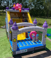 Toboggan gonflable commercial en PVC et château gonflable sec, certification CE, capacité 500 personnes, garantie 3 ans, pour fêtes et événements professionnels
