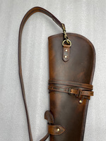 Estuche y Bolsa de Caza de Invierno Personalizados OEM de Cuero Genuino, Impermeables, Resistentes al Viento y Transpirables, con Acolchado, Cierres de Seguridad y Estampado
