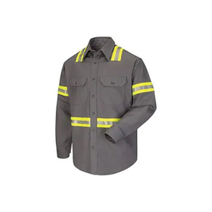 Ropa de Seguridad Reflectante e Impermeable para la Construcción, Camisas y Chaquetas de Trabajo de Manga Larga de Alta Visibilidad Personalizadas en Tela de Algodón y Poliéster - Product Image 1