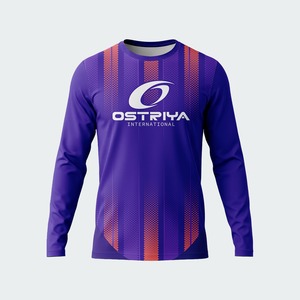 Camiseta de Fútbol de Manga Larga con Estampado por Transferencia de Calor, Cuello Redondo, Secado Rápido, Transpirable, Sublimación Completa, para Adultos - Product Image 4