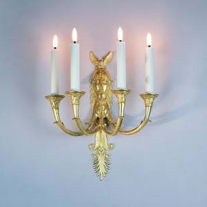 โคมไฟติดผนังทองคำสไตล์บาโรกทำมือ หรูหรา ประดับตกแต่งอย่างงดงาม สำหรับตกแต่งภายในบ้าน โรงแรม หรือสถานที่สำคัญ - Product Image 2