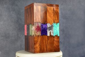 Luxury <b>Wooden</b> Resin Cremation Urn | High Finish | Manufacturer Price - Product Image 2