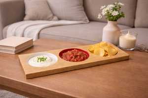 Bandeja de madera de nogal para servir frutos secos, ideal para mesa central, restaurante o catering, ¡la más vendida! - Product Image 6