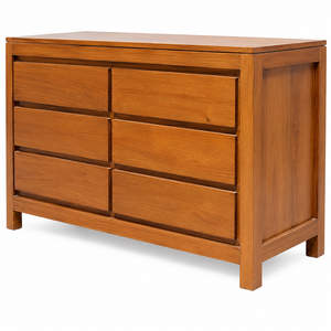 Solid Teak Wood High Quality Wabi-Sabi Antique Contemporary Design Wholesale Nadhifa Sideboard <b>6</b> <b>Drawers</b> Buffet Living Room - Product Image 1