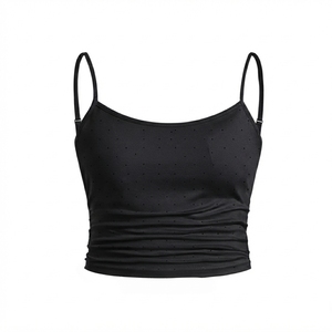 Camiseta Deportiva para Mujer, Transpirable, Ligera, de Spandex/Nailon, de Secado Rápido, Cuello Alto, para Yoga y Entrenamiento - Product Image 3