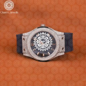 Charm Jewells – boîtier de montre de luxe en acier inoxydable, cadran analogique, 42mm, cristal saphir, mouvement mécanique, bracelet en acier inoxydable - Product Image 1