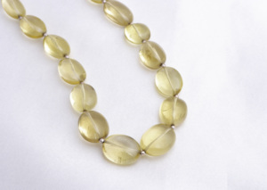สร้อยคอรูปไข่เรียบจากเลมอนควอตซ์, อัญมณีสำหรับทำเครื่องประดับชั้นดี - Product Image 6