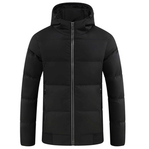 Chaqueta acolchada negra para mujer al por mayor, abrigo de invierno negro de corte holgado, precio directo de fábrica, abrigo con capucha y cremallera. - Product Image 1