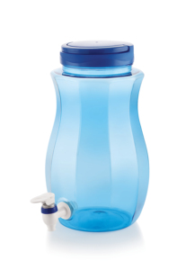 Carafe à eau en plastique bleue avec robinet et couvercle à visser pour usage extérieur, sans BPA, design moderne - Product Image 5