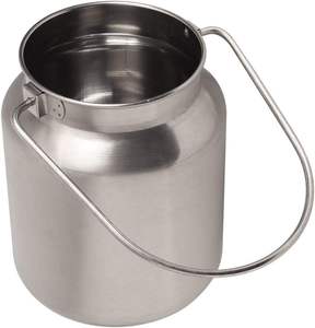 Cubo de transporte de leche de acero inoxidable de diseño moderno, ecológico y portátil, el más vendido, 301-400ml, con tapa y asa - Product Image 5